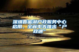 深圳香蜜湖户政服务中心启用，全省率先推出“户政通”