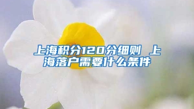 上海积分120分细则 上海落户需要什么条件