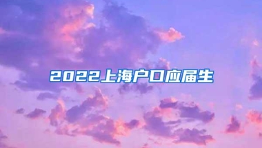 2022上海户口应届生