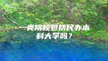 一类院校包括民办本科大学吗？