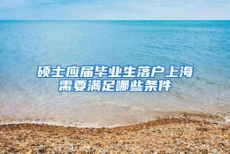 硕士应届毕业生落户上海需要满足哪些条件