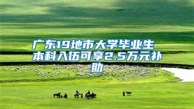 广东19地市大学毕业生 本科入伍可享2.5万元补助