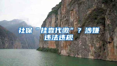 社保“挂靠代缴”？涉嫌违法违规