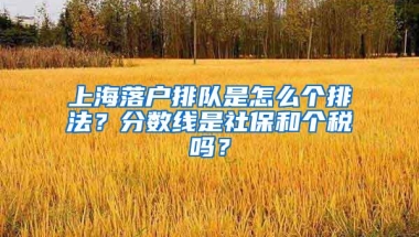 上海落户排队是怎么个排法？分数线是社保和个税吗？