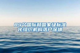 84个国际和国家级标准化组织机构落户深圳