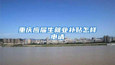 重庆应届生就业补贴怎样申请