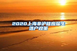 2020上海非沪籍应届生落户政策