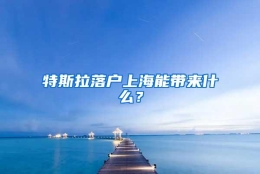 特斯拉落户上海能带来什么？