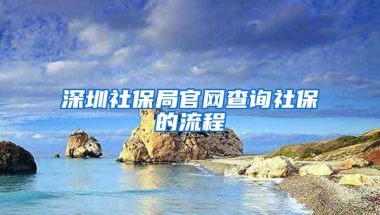 深圳社保局官网查询社保的流程