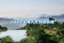 2022上海人才引进办理