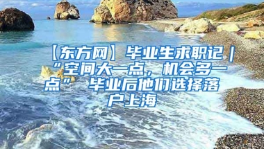 【东方网】毕业生求职记｜“空间大一点，机会多一点” 毕业后他们选择落户上海