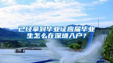 已经拿到毕业证应届毕业生怎么在深圳入户？