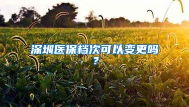 深圳医保档次可以变更吗？