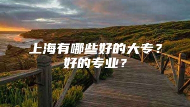 上海有哪些好的大专？好的专业？