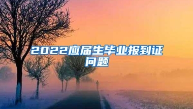 2022应届生毕业报到证问题