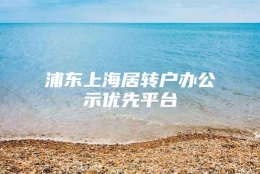 浦东上海居转户办公示优先平台