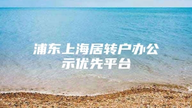 浦东上海居转户办公示优先平台