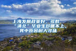 上海发展政策好，多数“清北”毕业生却瞧不上，其中原因耐人寻味