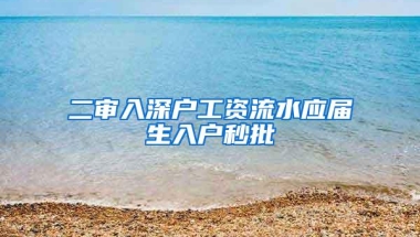 二审入深户工资流水应届生入户秒批