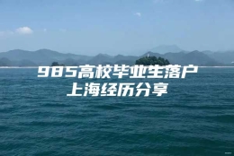 985高校毕业生落户上海经历分享