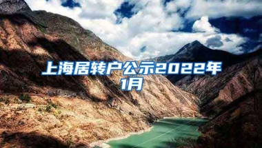 上海居转户公示2022年1月