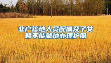 非户籍地人员配偶及子女暂不能就地办理护照